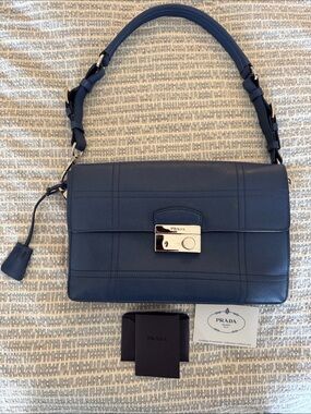 Prada leather shoulder bag